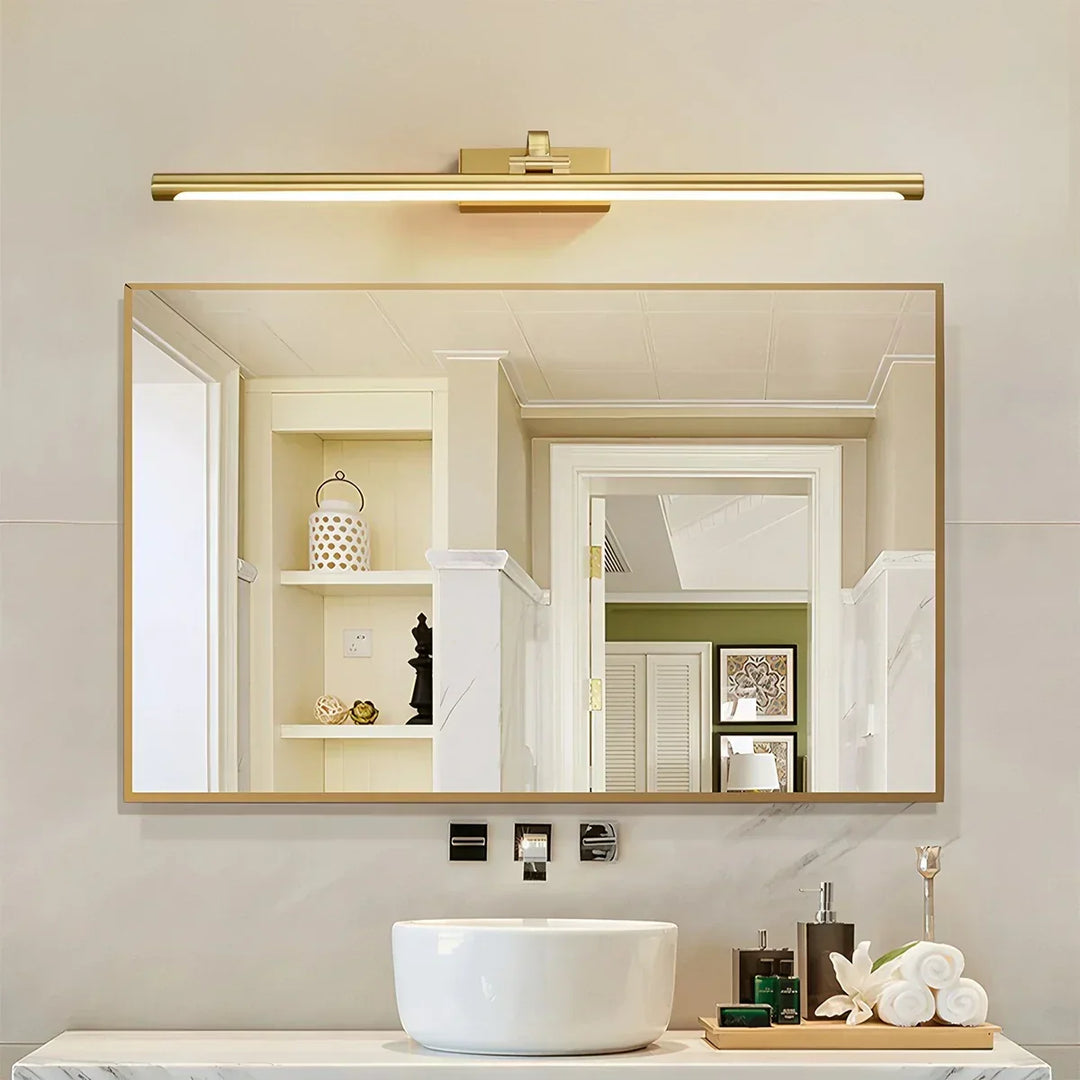 Aplique LED lineal de pared con eficiencia energética. Luz ajustable para cuadros, moderno y funcional.