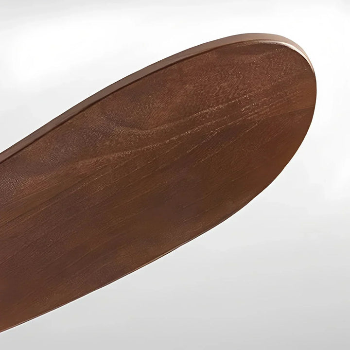 Diseño de ventilador de techo rústico-elegante de madera con luz LED, silencioso.
