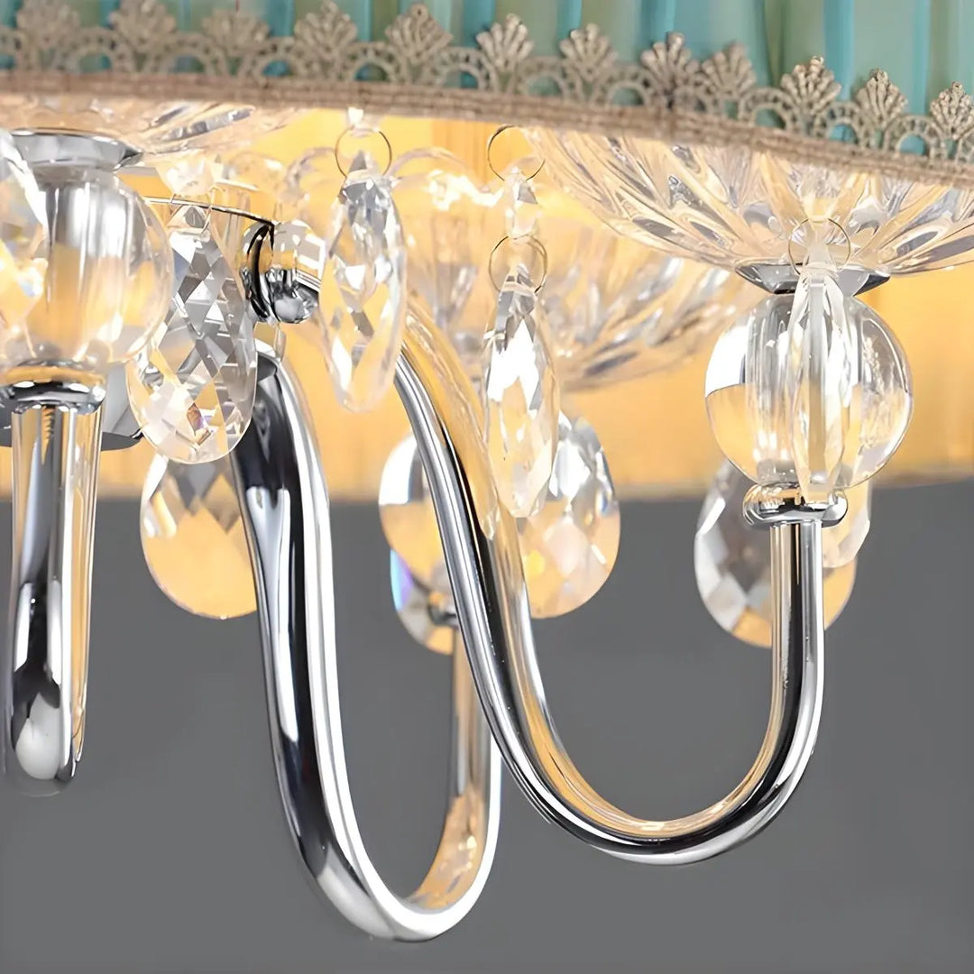Lámpara colgante decorativa moderna, de cristal y metal, para iluminación brillante en salones.