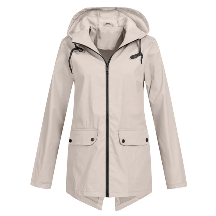 Impermeable elegante ALIDA para mujer, perfecto para lluvia, estilo y moda de otoño.