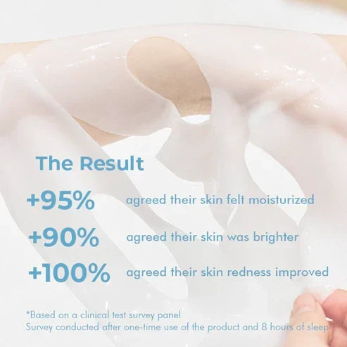 Mascarilla facial anti-edad de colágeno para reducir arrugas y líneas finas durante la noche.