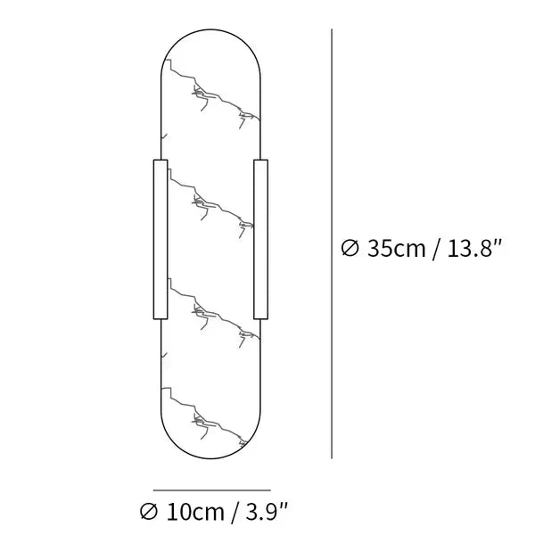 Aplique LED de pared moderno con efecto mármol, iluminación decorativa interior para el hogar.