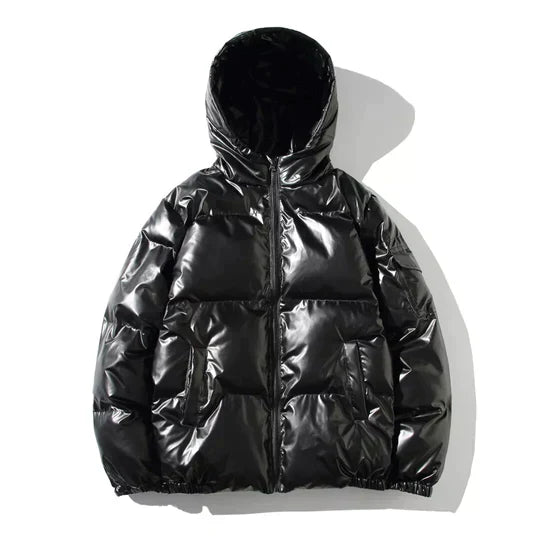 Chaqueta de invierno acolchada y cortavientos para hombre. Abrigo resistente al viento para protección del frío y calidez.
