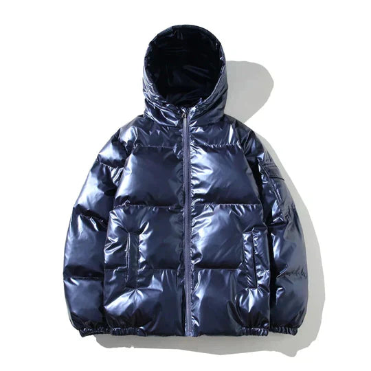 Chaqueta de invierno masculina, acolchada para calidez y protección cortavientos. Ropa exterior resistente al frío.