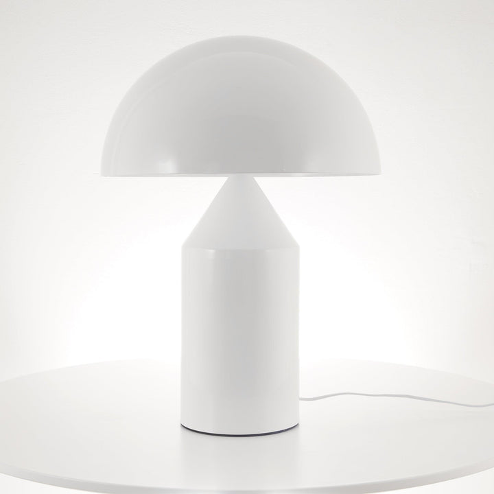 Lámpara Atollo Lunaro de metal para hogar, diseño italiano escultural, luz interior.