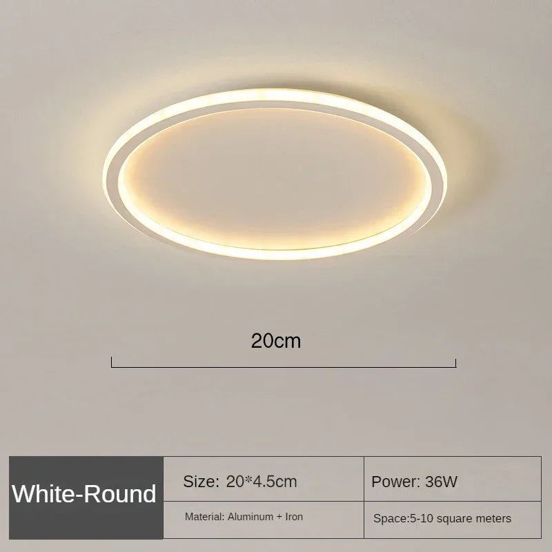 Sencilla y elegante: lámpara colgante LED redonda. Diseño nórdico moderno para cualquier techo.