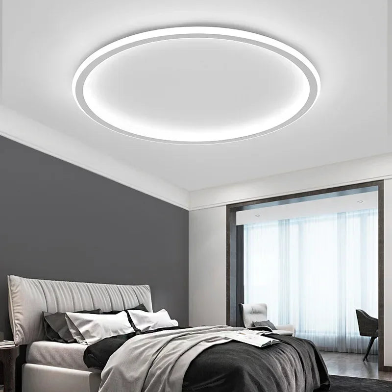 Lámpara colgante LED de forma redonda. Estilo nórdico moderno para una iluminación de techo impactante.