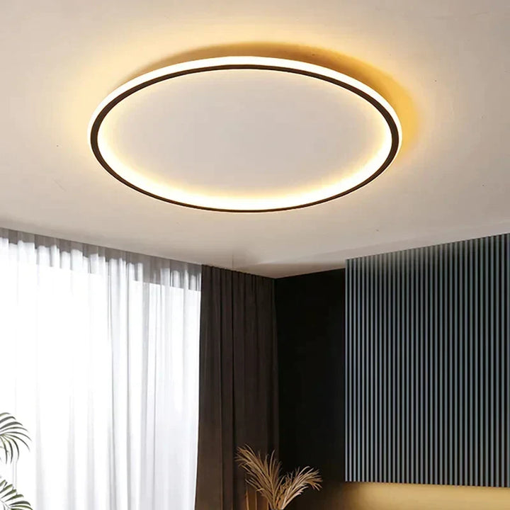 Lámpara colgante LED redonda. Estilo nórdico moderno que crea un ambiente acogedor en tu techo.