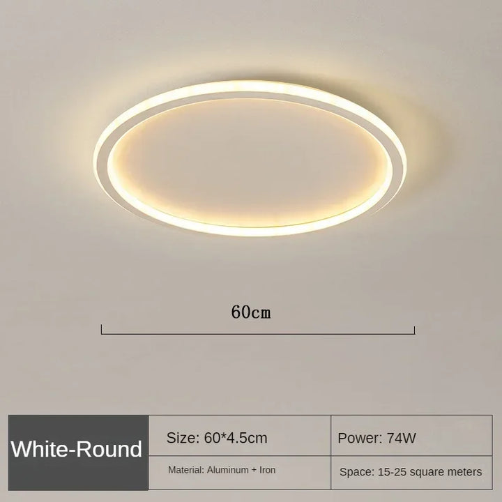 Eficiente lámpara LED colgante redonda. Diseño nórdico moderno para iluminación de techo elegante.