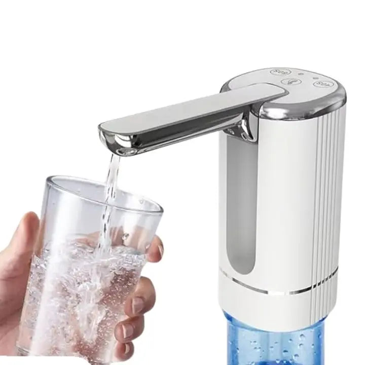 Dispensa agua sin esfuerzo con bomba automática portátil. Recargable, ideal para camping, hogar y oficina. Agua fresca.