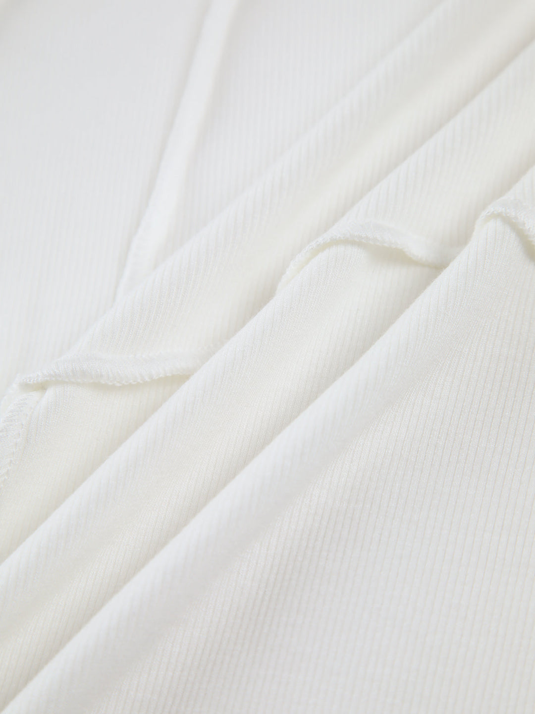 Blusa top acanalada de algodón elástico para mujer, manga larga. Ajuste slim cómodo, estilo versátil.
