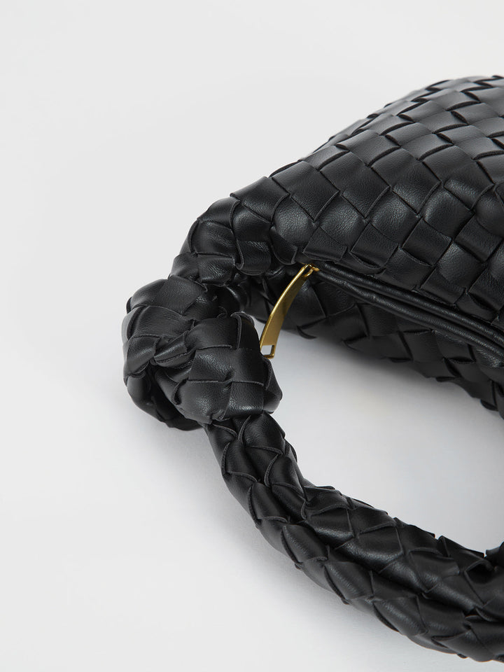 Bolso de mano trenzado chic para mujer, ideal para estilo primaveral y veraniego. Accesorio elegante y diario.