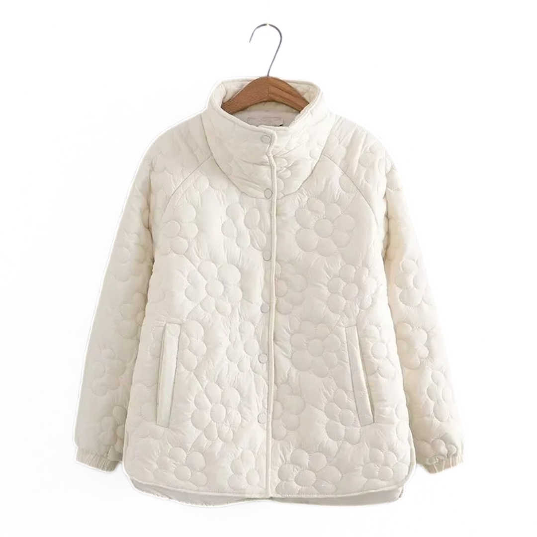 Prenda exterior floral para mujer, abrigo de invierno con estilo, muy cálido y chic.