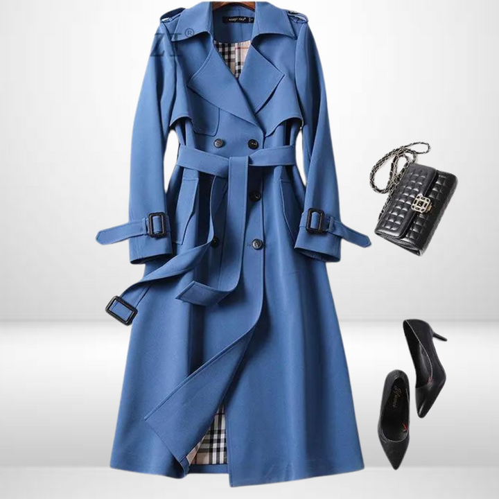 Abrigo casual y elegante para mujer, ideal para invierno. Chamarra larga que combina estilo y calidez.