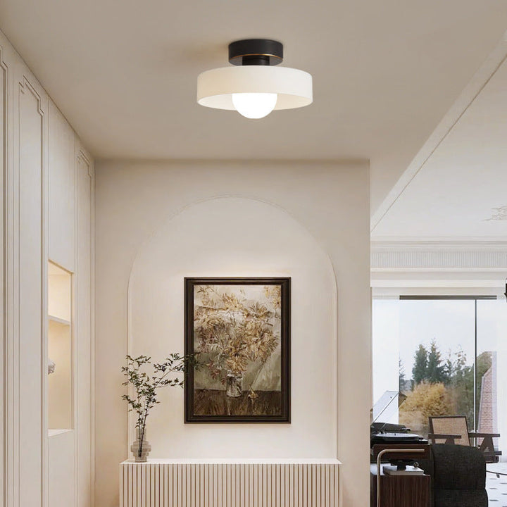 Luz LED redonda regulable para cocina o pasillo. Iluminación moderna y eficiente en 3 tonos.