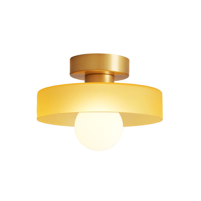 Plafón LED moderno regulable para pasillos. Diseño redondo con luz de 3 colores, eficiente.