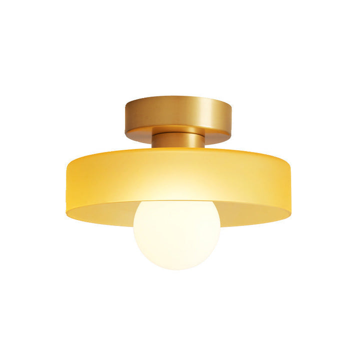 Plafón LED moderno regulable para pasillos. Diseño redondo con luz de 3 colores, eficiente.