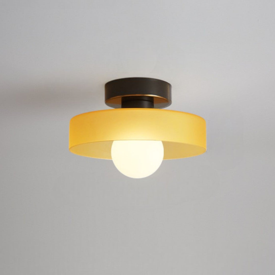 Plafón LED redondo regulable para sala. Iluminación moderna con ambiente de 3 colores.