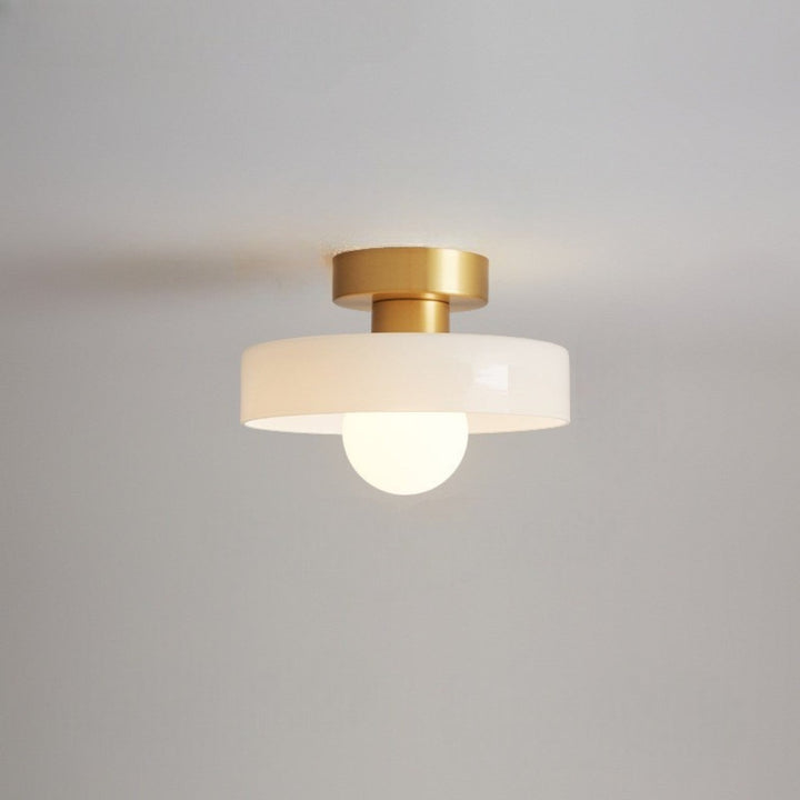 Lámpara de techo LED de diseño redondo, minimalista y regulable. Perfecta para pasillos.