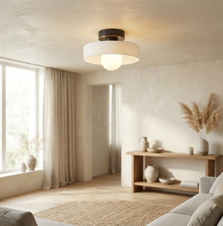 Luz de techo LED redonda regulable para sala moderna. Iluminación ajustable de 3 colores.