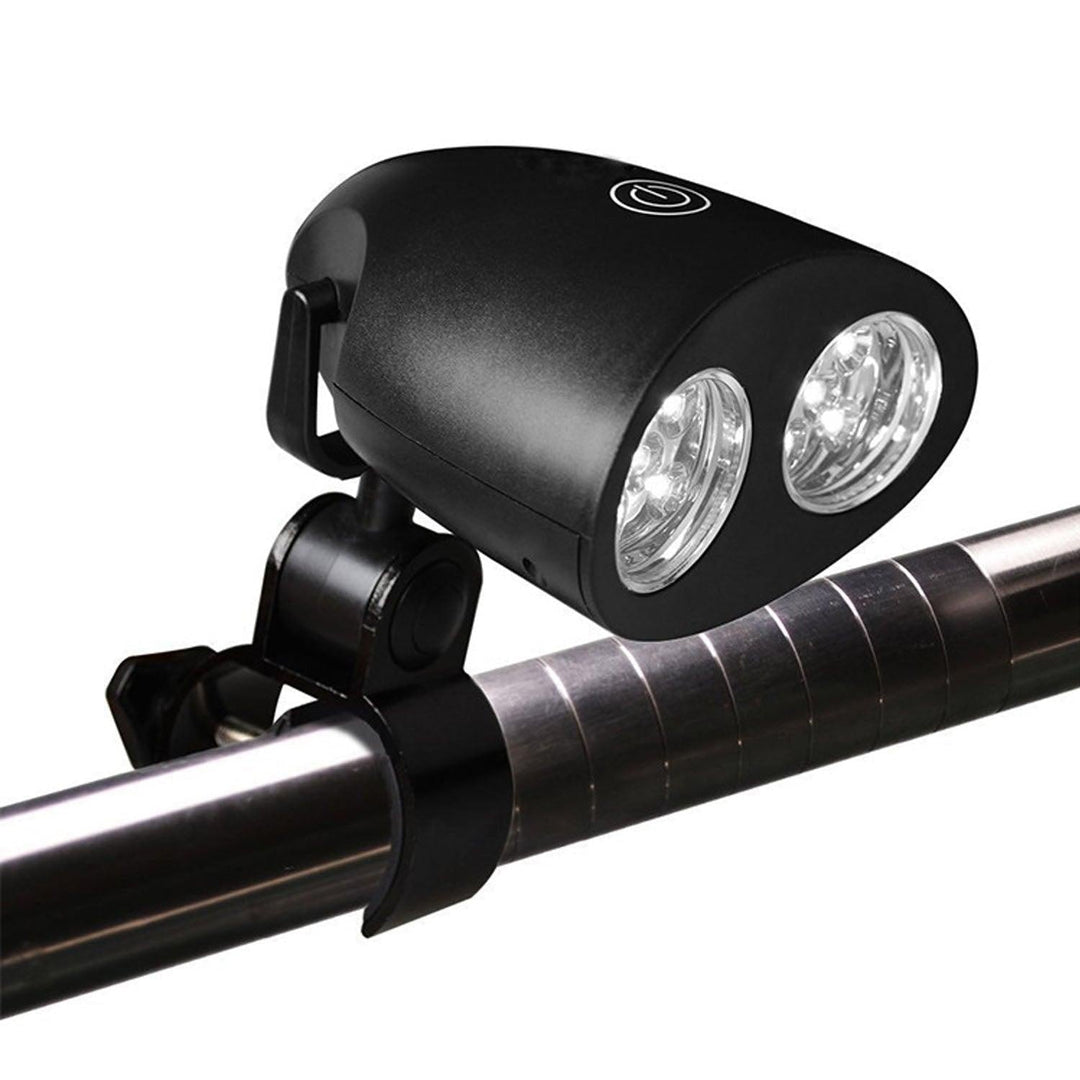 Luz LED para asador con abrazadera ajustable. Diseño compacto y resistente para uso exterior en barbacoas.