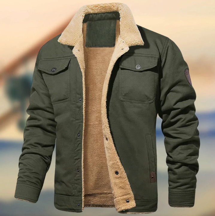 Abrigo acolchado de invierno para hombre, cálido y moderno. Chaqueta resistente de moda masculina, ideal para el frío.