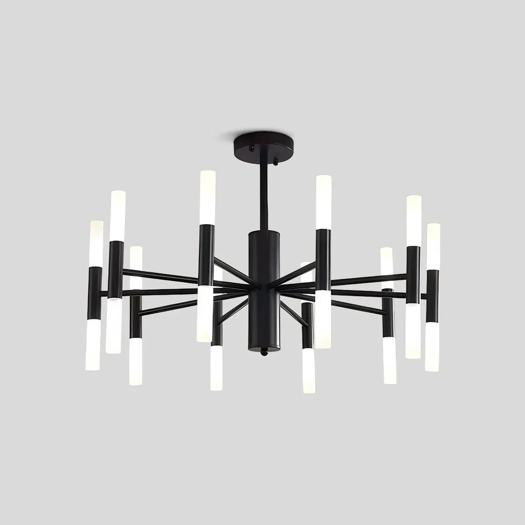 Iluminación moderna ajustable, lámpara de araña circular para un ambiente sofisticado.