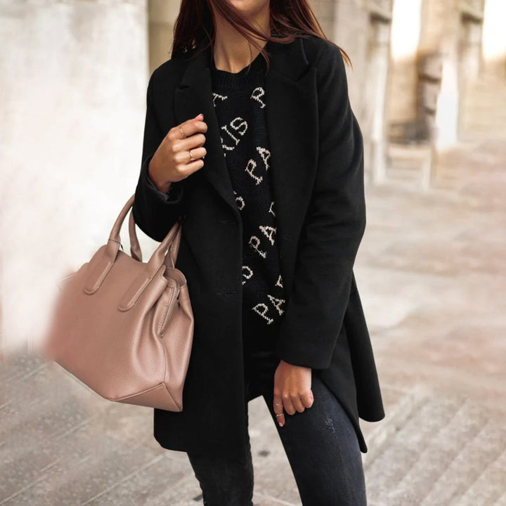 Abrigo cálido de lana para mujer, ideal para invierno, elegante y cómodo.