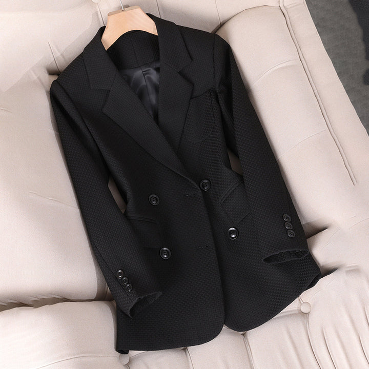 Blazer naranja vibrante de mujer, moda formal y casual. Ideal para un toque elegante en cualquier ocasión.
