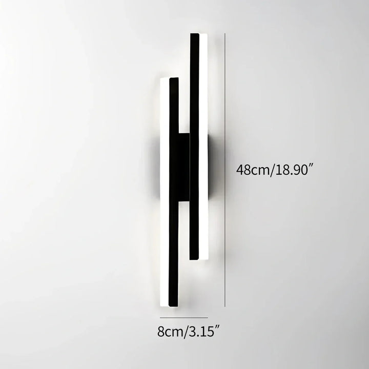Lámpara de pared LED decorativa en H. Iluminación sutil y elegante para un hogar con diseño moderno.