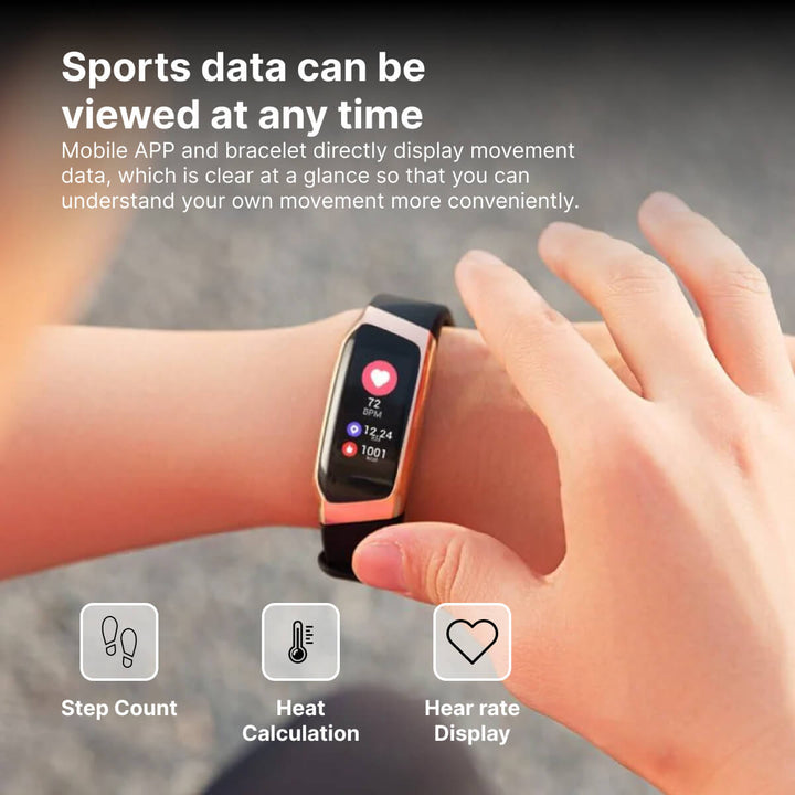Elegante smartwatch unisex para monitoreo de salud y seguimiento de actividad deportiva.