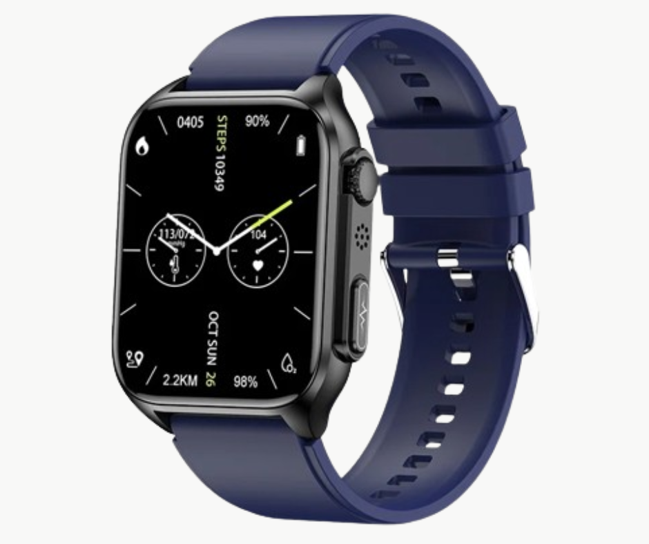 Smartwatch con seguimiento de glucosa, ritmo cardíaco y oxígeno en sangre. Tu aliado para la salud diaria.