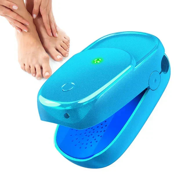 Tratamiento láser uñas, portátil y recargable, con luz azul y ultrapulso.