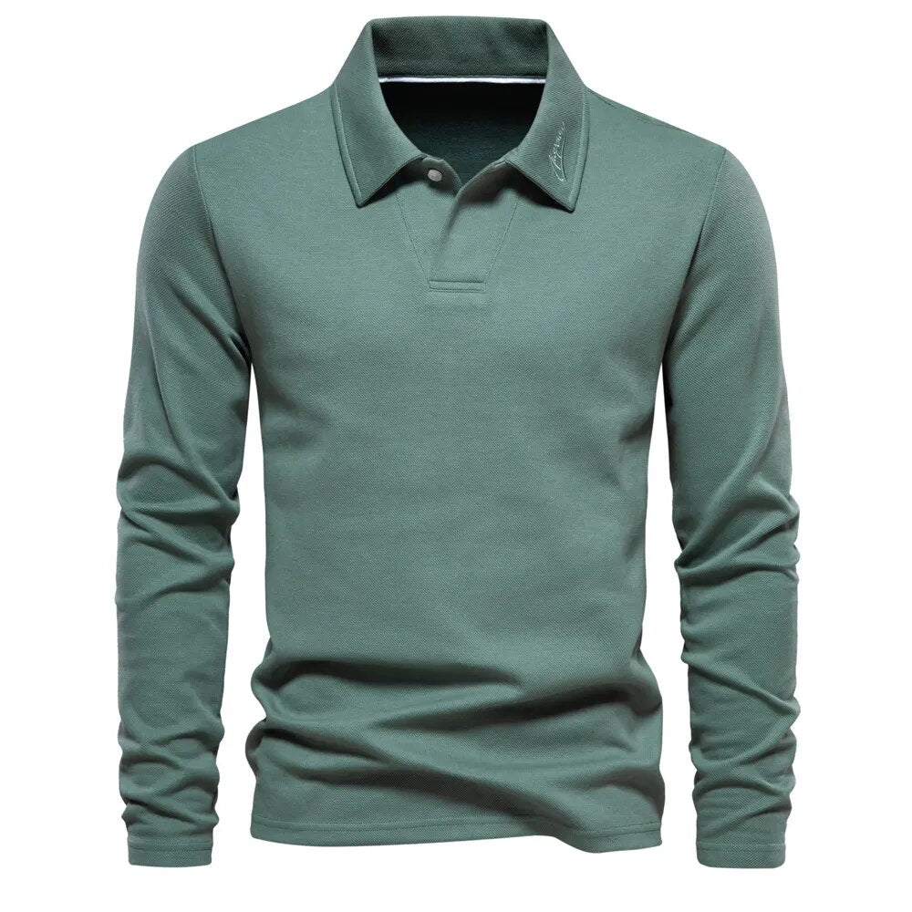Camisa versátil de manga larga para hombre, perfecta para atuendos casuales y elegantes. Confort y estilo.
