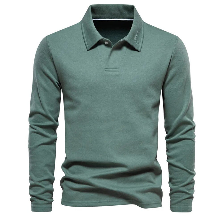 Camisa versátil de manga larga para hombre, perfecta para atuendos casuales y elegantes. Confort y estilo.