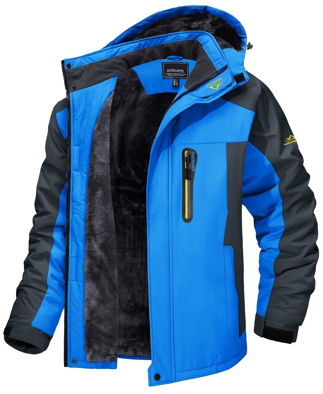 Chaqueta aislante térmica para hombre, color azul. Calidez superior para invierno, con estilo y resistencia al agua.