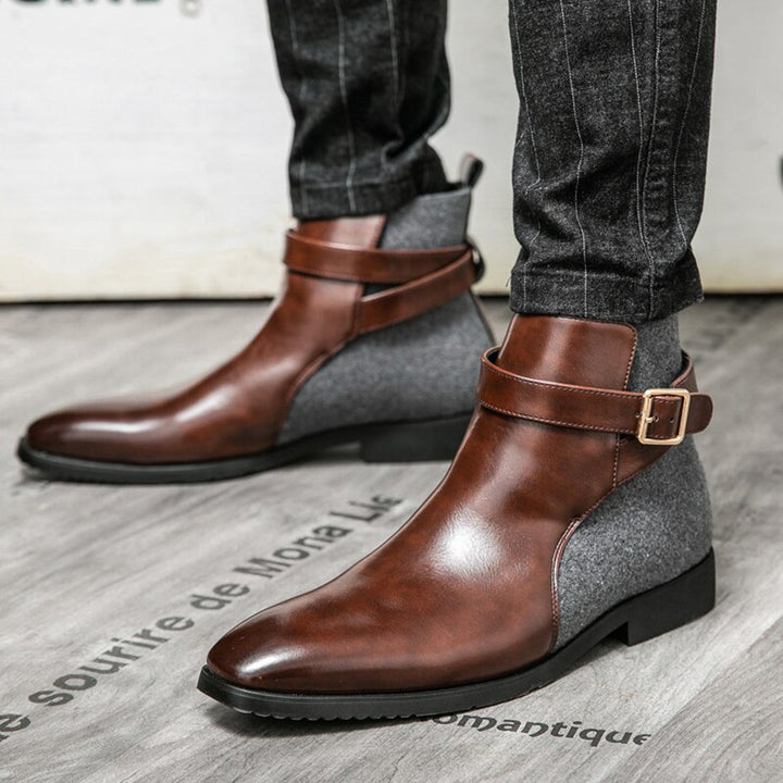 Botines marrones para hombre, combinables con atuendos casuales y elegantes.