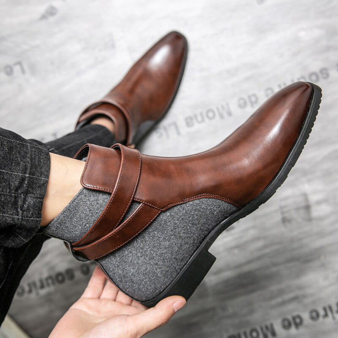 Suela duradera de botines de hombre, tracción y confort para el día a día.