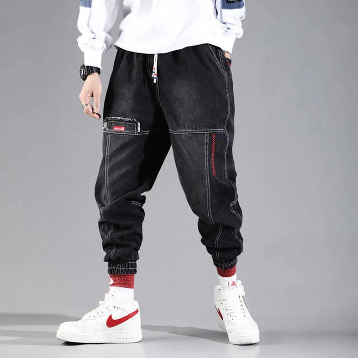 Pantalones harem ajustables para hombre con bolsillos. Ideales para viaje, ocio y un look casual con estilo.