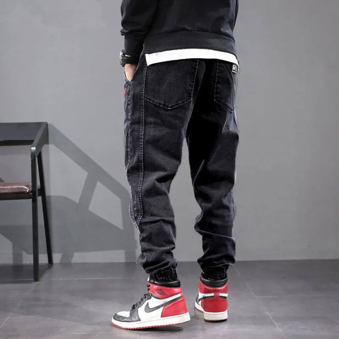 Pantalones harem de hombre, máxima comodidad. Diseño moderno y casual, perfecto para un estilo relajado y actual.