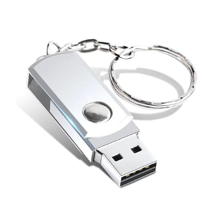 Memoria USB 2TB plateada con USB 3.0 para almacenamiento portátil de alta velocidad y transferencia de archivos.
