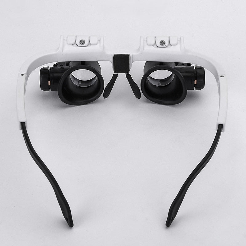 Gafas de aumento HD con iluminación LED, esenciales para manualidades, lectura y cualquier tarea que requiera visión clara.