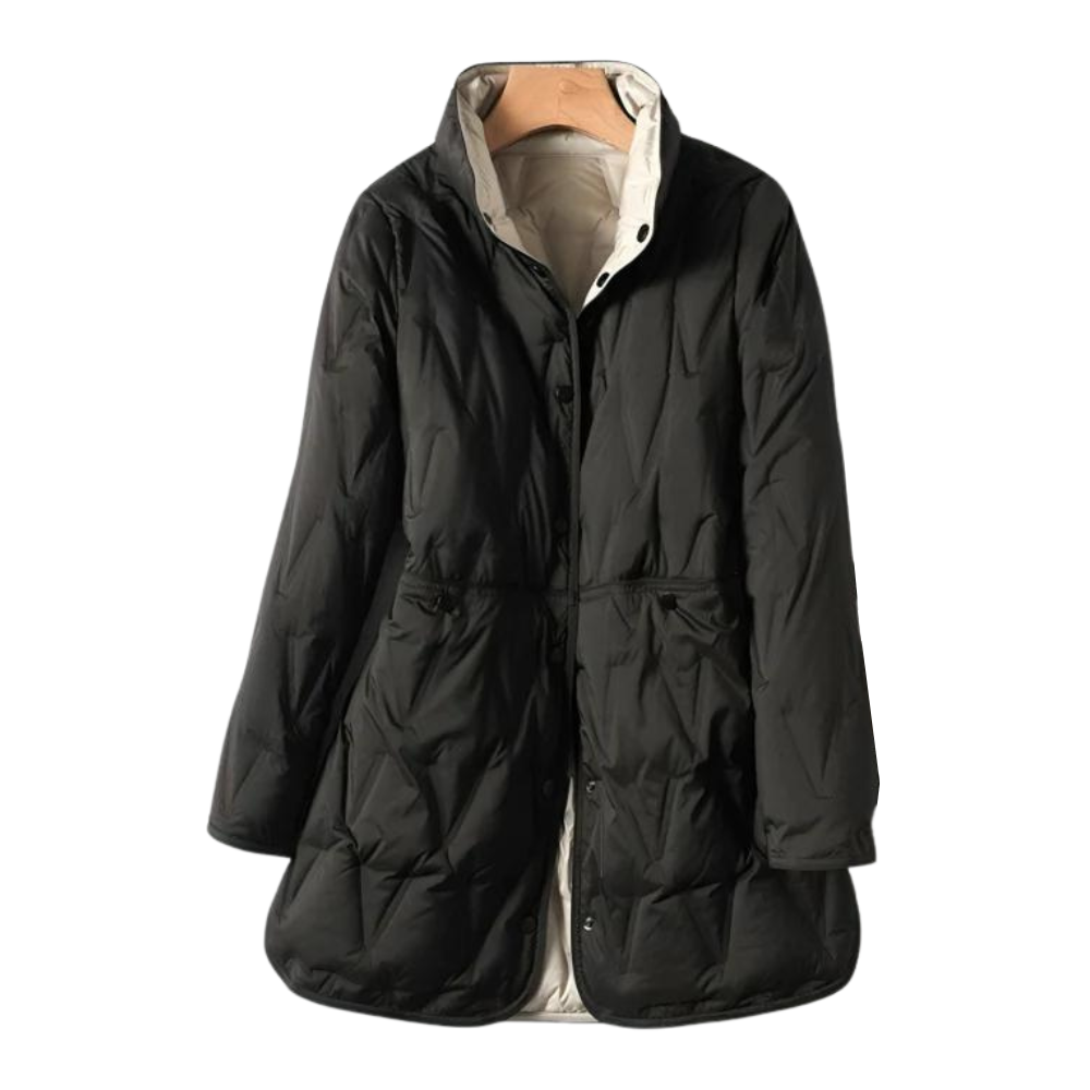 Chaqueta acolchada de invierno para mujer. Abrigo cálido y estiloso, perfecto para el frío.