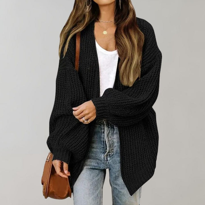 Cárdigan de punto casual para mujer, cómodo y versátil, ideal para otoño. Ropa de moda invernal.