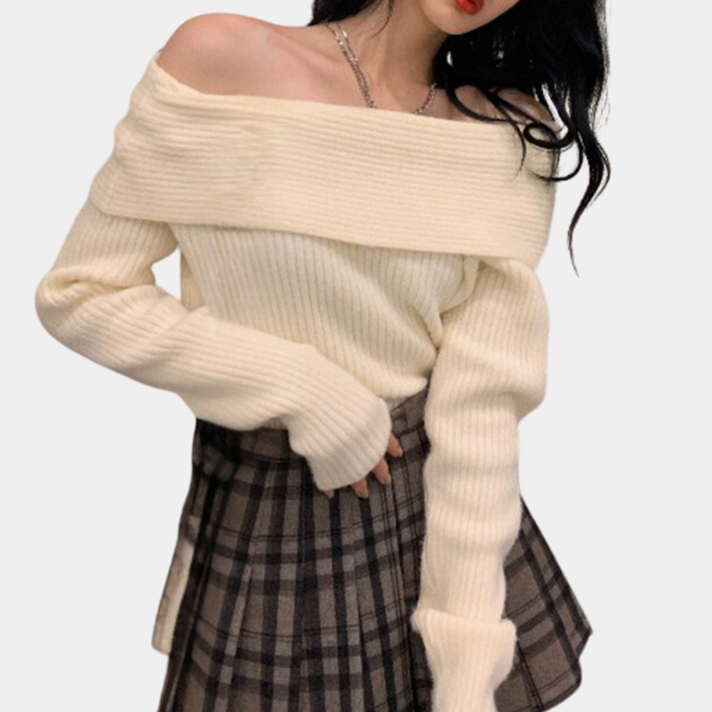 Top sin hombros elegante para mujer, ideal para primavera/verano. Estilo moderno y versátil.