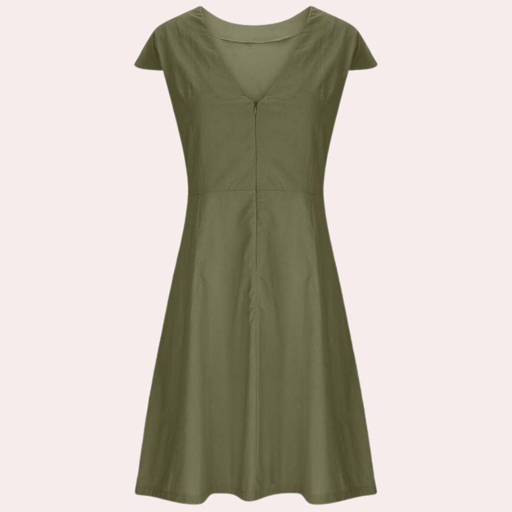 Vestido midi versátil para mujer, estilo casual y elegante. Ideal para primavera y verano. Ropa de moda.