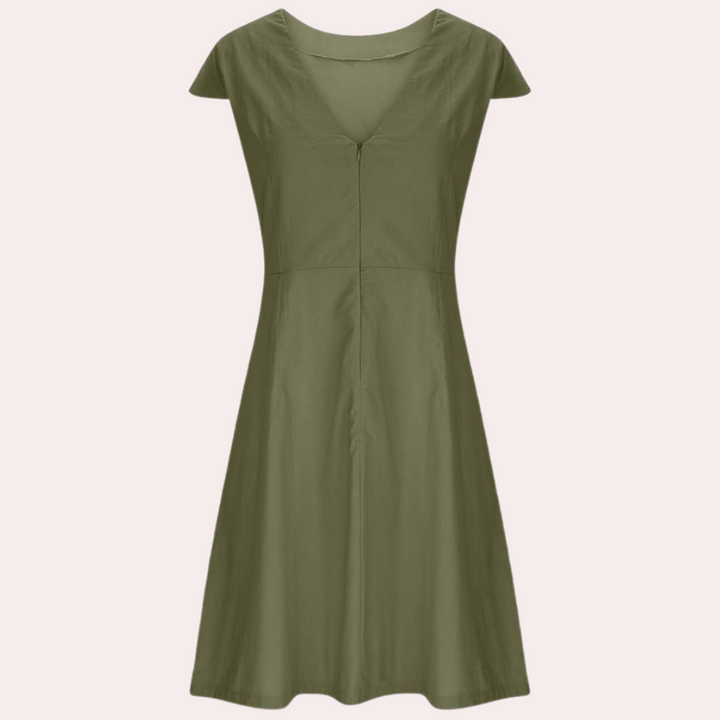 Vestido midi versátil para mujer, estilo casual y elegante. Ideal para primavera y verano. Ropa de moda.