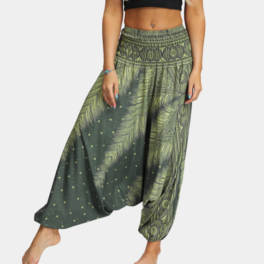 Pantalón de yoga relajado para mujer, ideal para confort diario, estilo casual y libertad de movimiento.