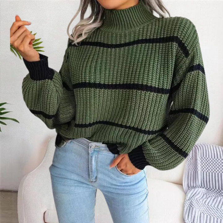 Suéter de cuello alto para mujer, suave y acogedor, perfecto para un invierno cómodo y a la moda.
