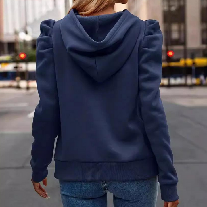 Sudadera con capucha para mujer, cálida y cómoda para invierno, estilo moderno y versátil.